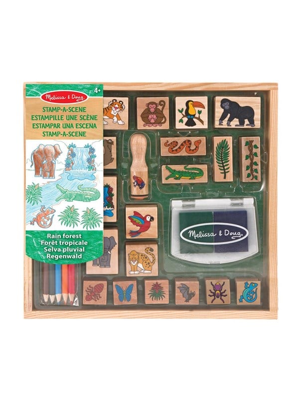 Melissa & Doug Wooden Stamp-A-Scene Rain Forest