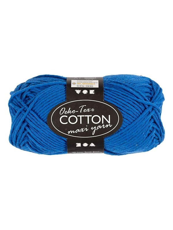 Creativ Company Cotton yarn Size 8/8 L: 80-85 M Cobalt Blue - 50gr.