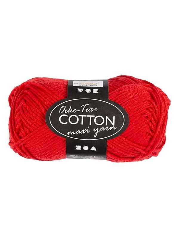 Creativ Company Cotton yarn Size 8/8 L: 80-85 M Dark red - 50gr.