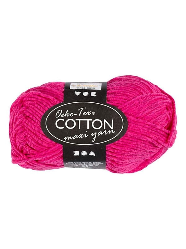 Creativ Company Cotton yarn Size 8/8 L: 80-85 M Pink - 50gr.