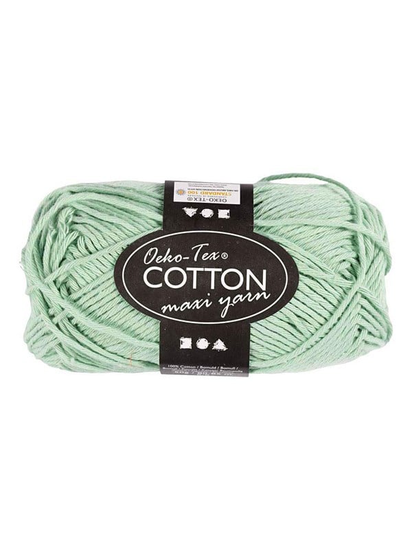 Creativ Company Cotton yarn Size 8/8 L: 80-85 M Mint Green - 50gr.