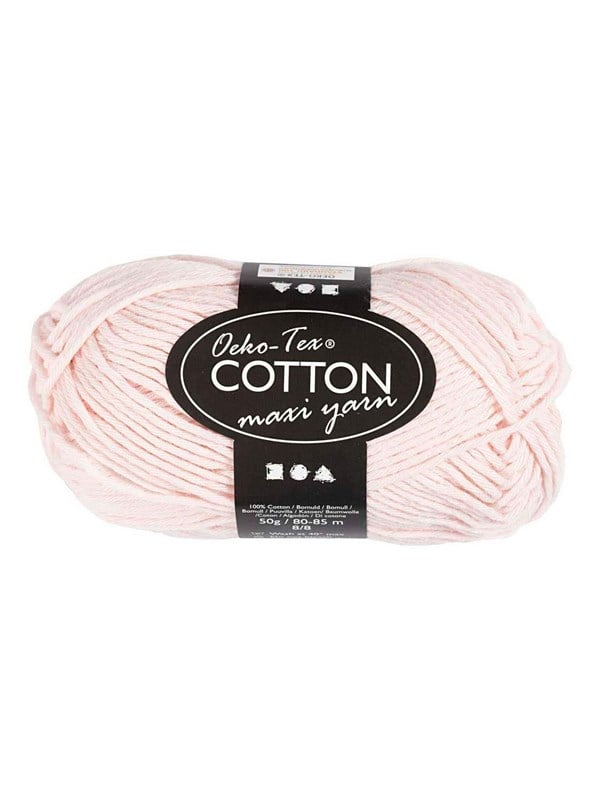Creativ Company Cotton yarn Size 8/8 L: 80-85 M Dusty Rose - 50gr.