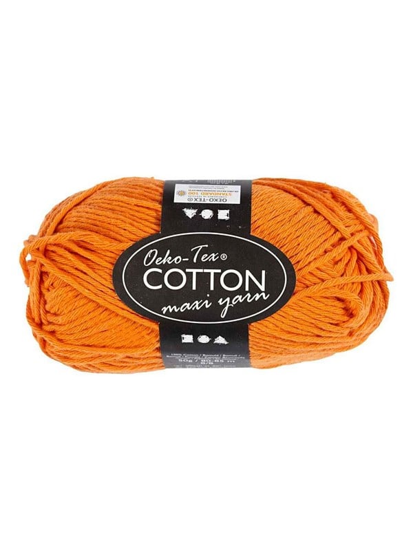 Creativ Company Cotton yarn Size 8/8 L: 80-85 M Orange - 50gr.