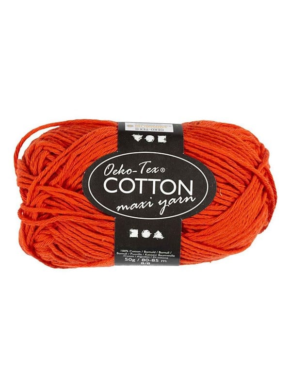 Creativ Company Cotton yarn Size 8/8 L: 80-85 M Red - 50gr.