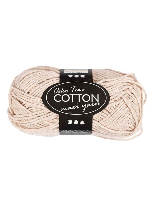 Creativ Company Cotton yarn Size 8/8 L: 80-85 M Sand color - 50gr.