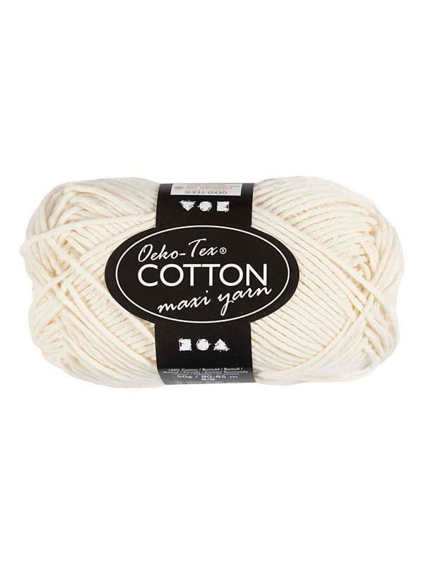 Creativ Company Cotton yarn Size 8/8 L: 80-85 M Off-White - 50gr.