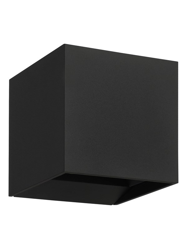 LED-Außenwandlampe Calpino 3, schwarz, Breite 10 cm, 2-flg.