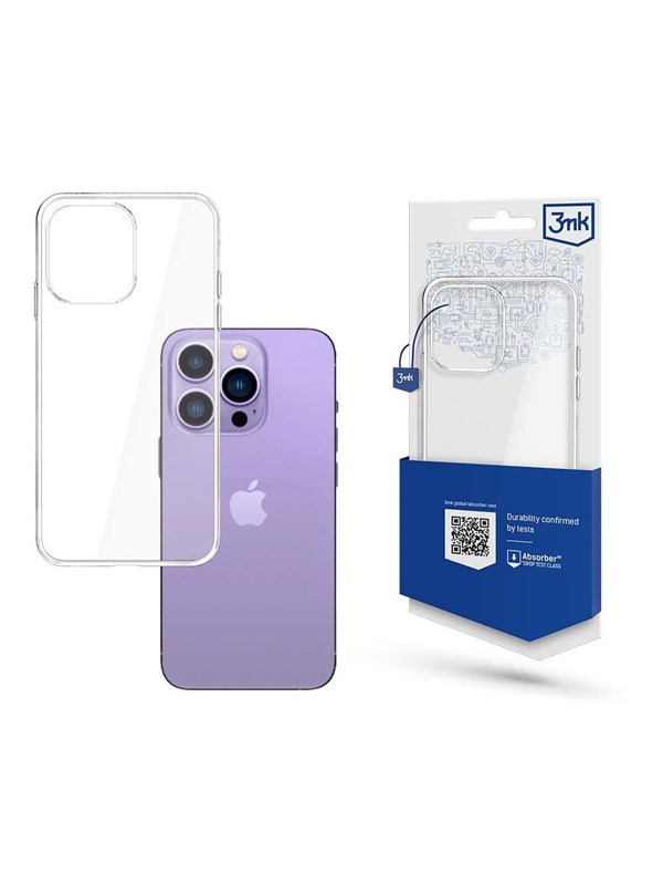 Image of 3mk iPhone 14 Pro silicone case from the Clear Case series - transparent
