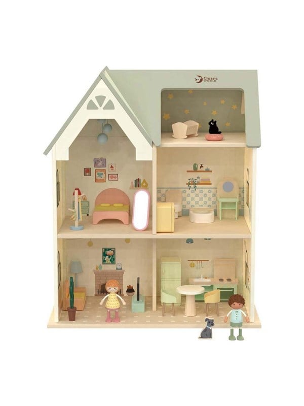 Classic World Wooden Dollhouse Cottage
