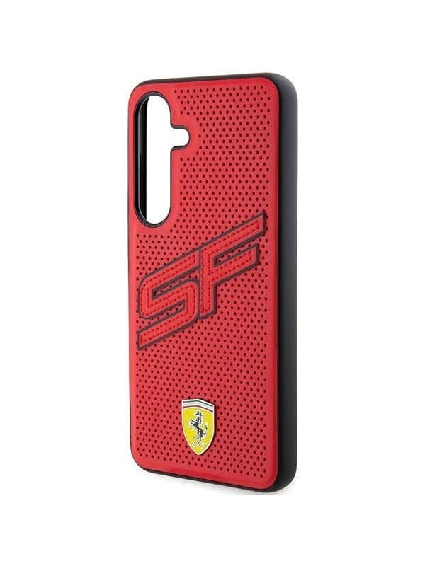 Ferrari Big SF Perforated Case for Samsung Galaxy S24 - Red