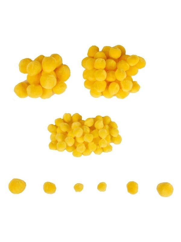 Colorations - Mini Pompoms Yellow 100pcs.