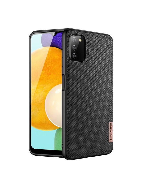 Dux Ducis Fino Case Cover Covered With Nylon Material Samsung Galaxy A03s Black