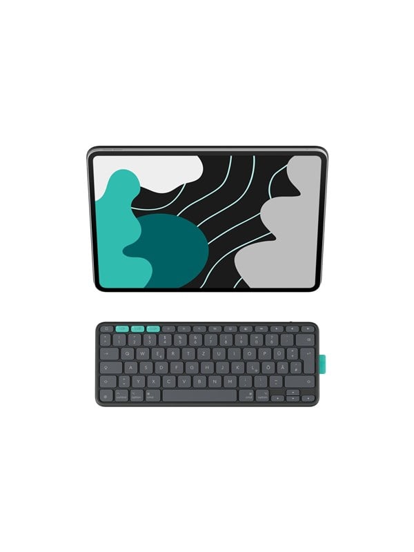 Logitech Flip Folio - keyboard and folio case full size - QWERTZ - German - graphite Input Device - Tastatur & Folio-Set - Deutsch - Grau