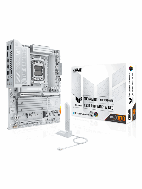 ASUS TUF GAMING X870-PRO WIFI7 W NEO Mainboard - AMD X870 - AMD AM5 socket - DDR5 RAM - ATX