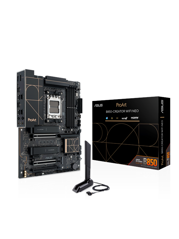 ASUS ProArt B850-CREATOR WIFI NEO Mainboard - AMD B850 - AMD AM5 socket - DDR5 RAM - ATX