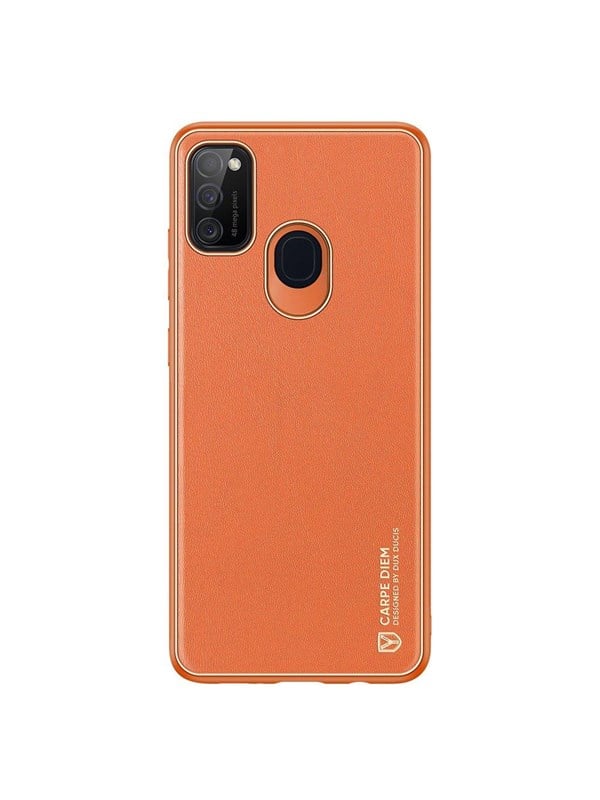 Dux Ducis Yolo Elegant Samsung Galaxy M30s Leather Case Orange