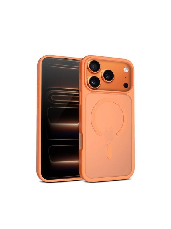 CRONG Hybrid Matte Magnetic - MagSafe iPhone 17 Pro Case (Orange)