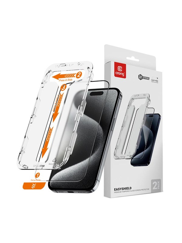 CRONG EasyShield 2-Pack - Tempered Glass iPhone 15 Pro Max (2 pieces)