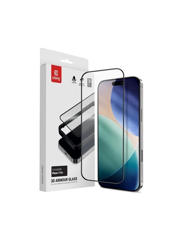 CRONG 3D Armor Glass - Tempered glass iPhone 17 Pro + installation frame