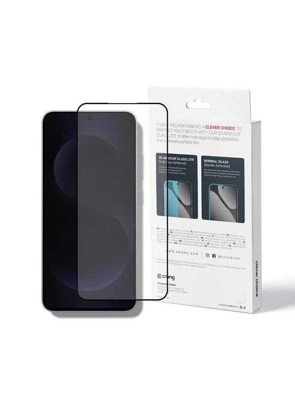 CRONG 3D Armor Glass Lite - Full Glue Tempered Glass for Samsung Galaxy A36 / A37 / A56 / A57 / S24 FE / S25 FE