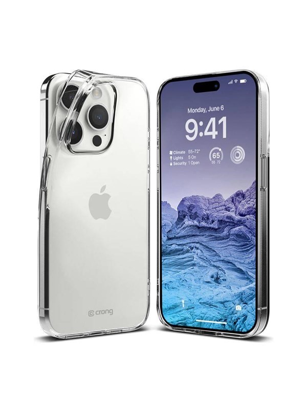 CRONG Crystal Slim Cover - iPhone 15 Pro Case (Clear)
