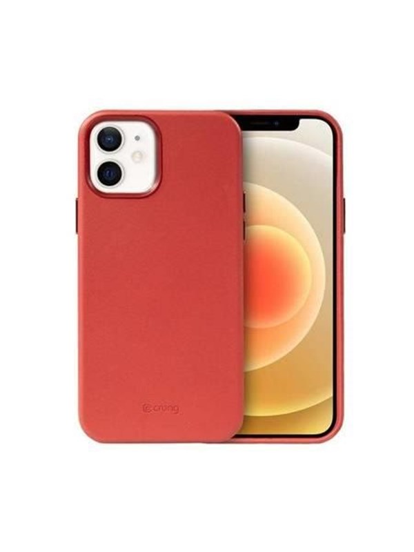 CRONG Essential Cover - PU Leather Case for iPhone 12 / iPhone 12 Pro (Red)