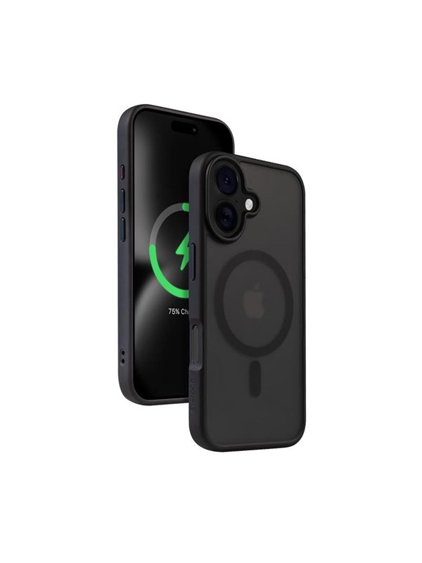 CRONG Hybrid Frost MAG Cover - Case with MagSafe for iPhone 16 (Black)