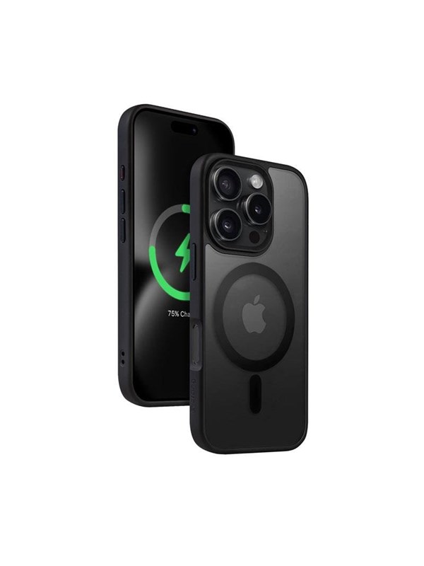 CRONG Hybrid Frost MAG Cover - Case with MagSafe for iPhone 16 Pro Max (Black)