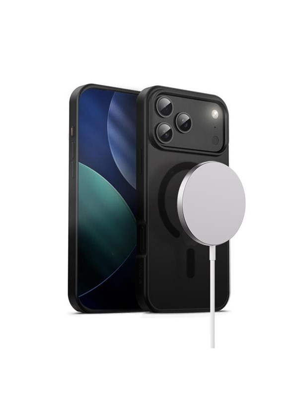 CRONG Hybrid Frost MAG Cover - MagSafe iPhone 17 Pro Max Case (Black)