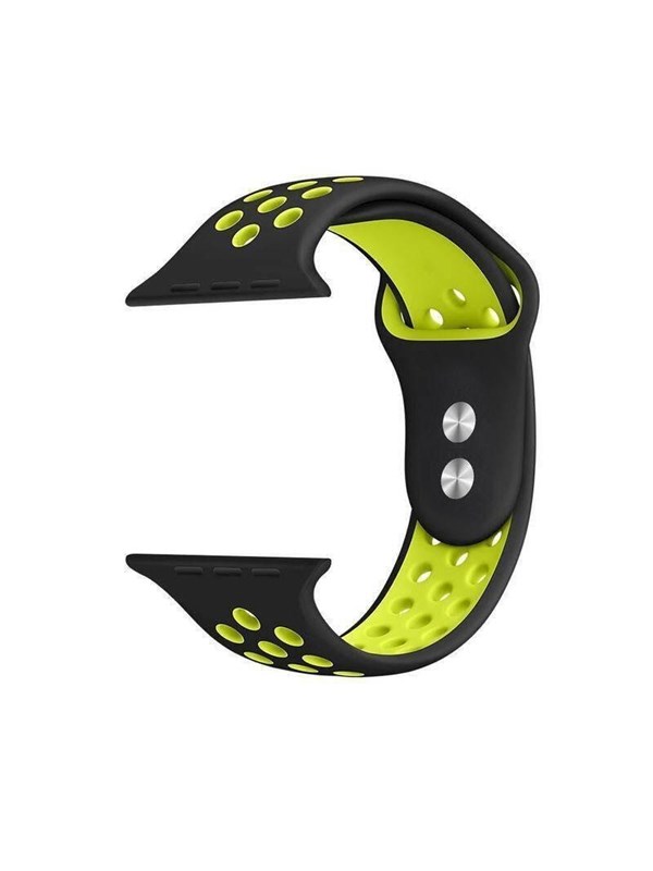 CRONG Duo Sport - Apple Watch Band 38/40/41/42 mm (Black/Lime)
