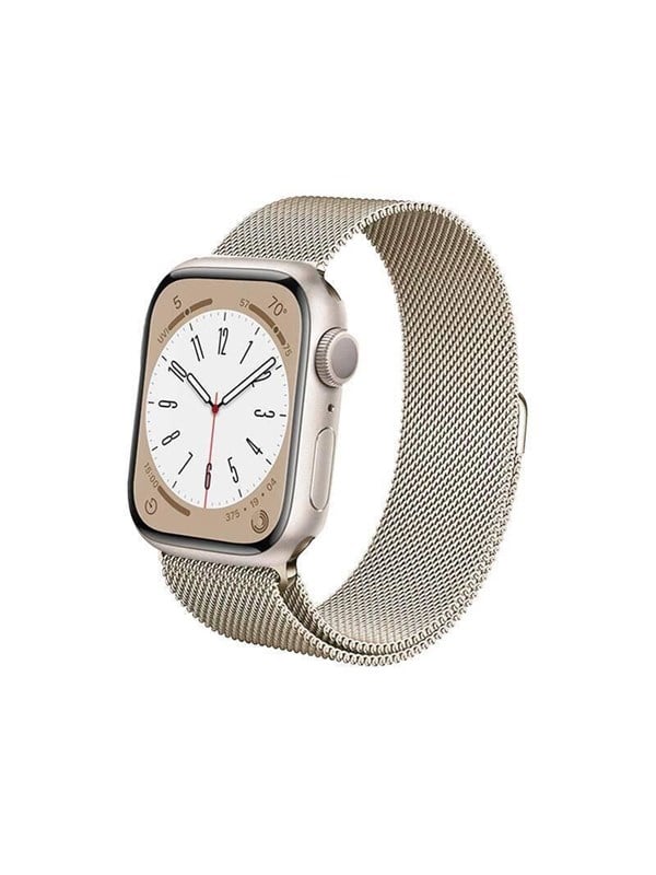 CRONG Milano Steel - Stainless Steel Strap for Apple Watch 38/40/41/42 mm (Champagne)