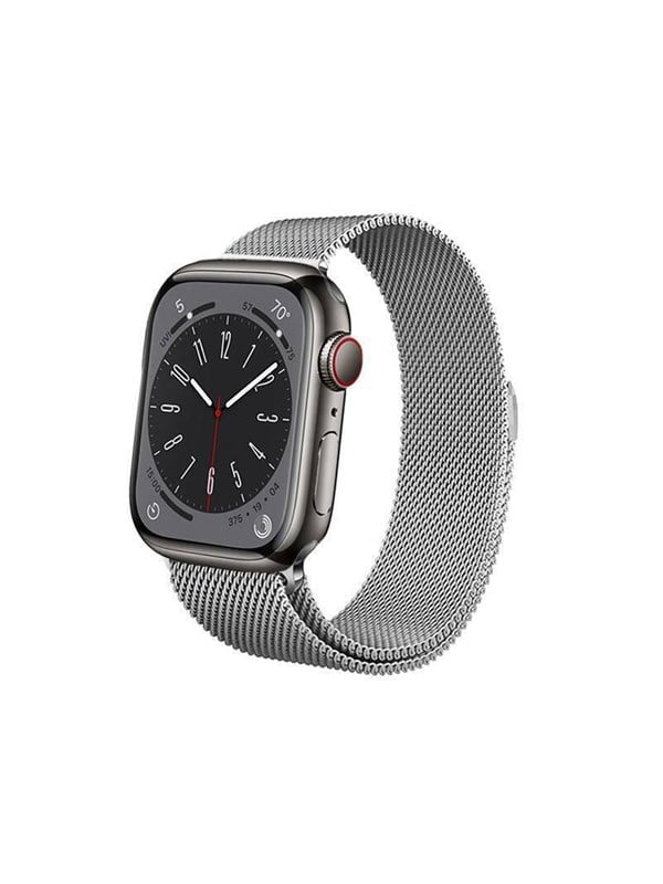 CRONG Milano Steel - Stainless Steel Strap for Apple Watch 38/40/41/42 mm (Silver)