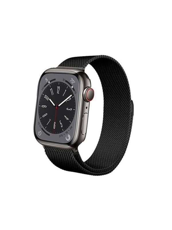 CRONG Milano Steel - Stainless Steel Strap for Apple Watch 44/45/46/49 mm (Black)