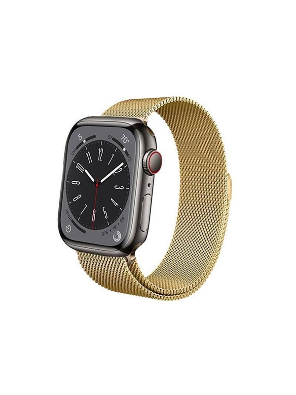 CRONG Milano Steel - Stainless Steel Strap for Apple Watch 44/45/46/49 mm (Gold)