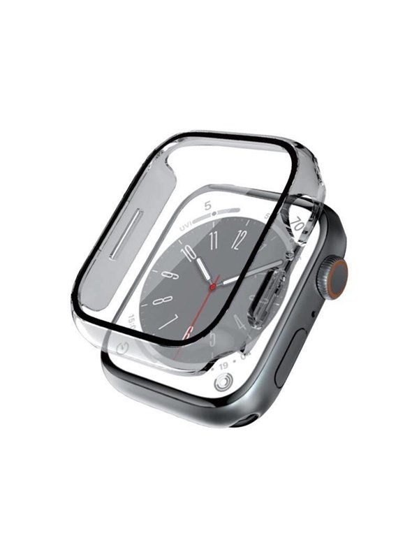 CRONG Hybrid Watch Case - Case with Glass for Apple Watch 45mm (Clear)