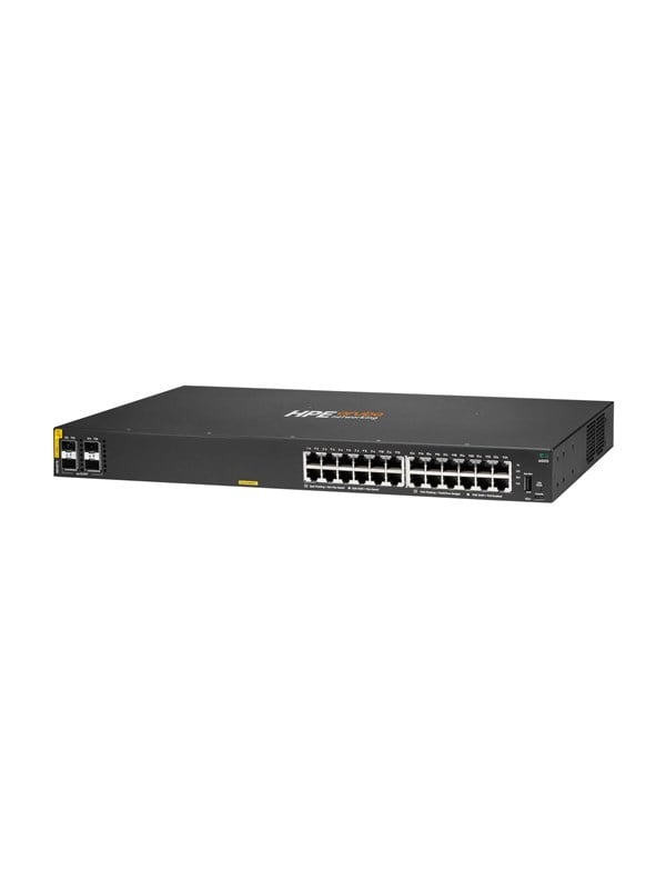 Hewlett Packard Enterprise HPE Aruba Networking CX 6000 24p 10M100M1G Class4 PoE 4p SFP 1G 370W Switch