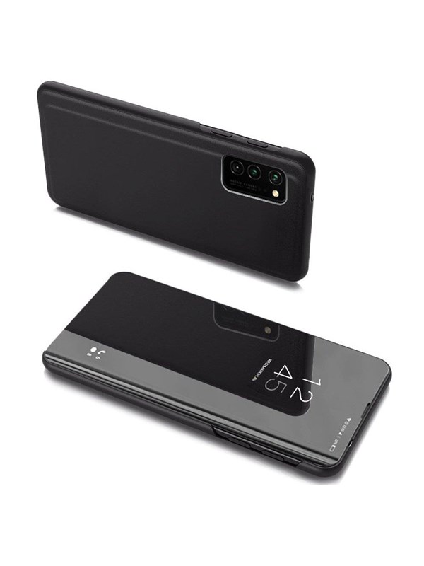 Hurtel Clear View Case Flip Cover for Samsung Galaxy A03s (166.5) Black