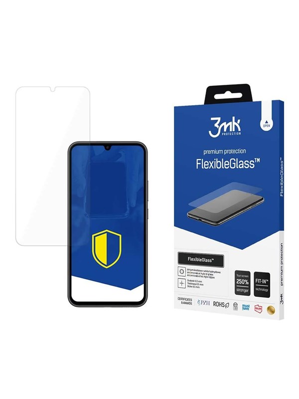 Image of 3mk Tempered glass for Samsung Galaxy A34 5G hybrid flexi 7H series FlexibleGlass