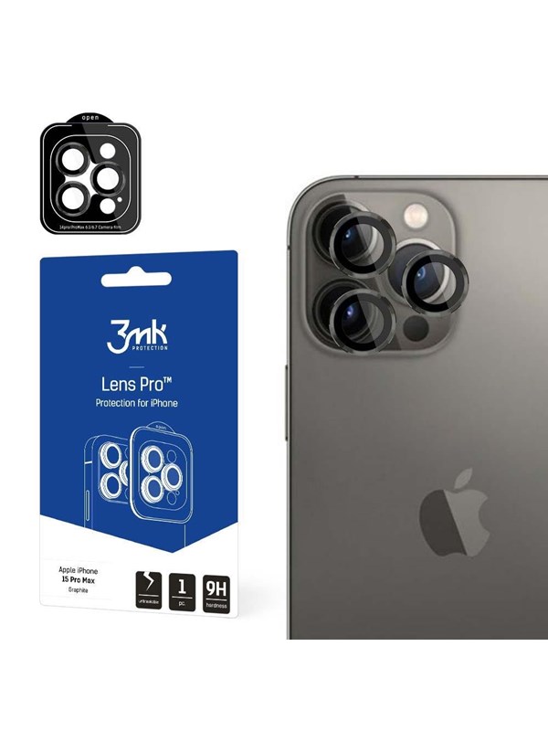 3mk Apple iPhone 15 Pro Max - Lens Protection Pro Graphite