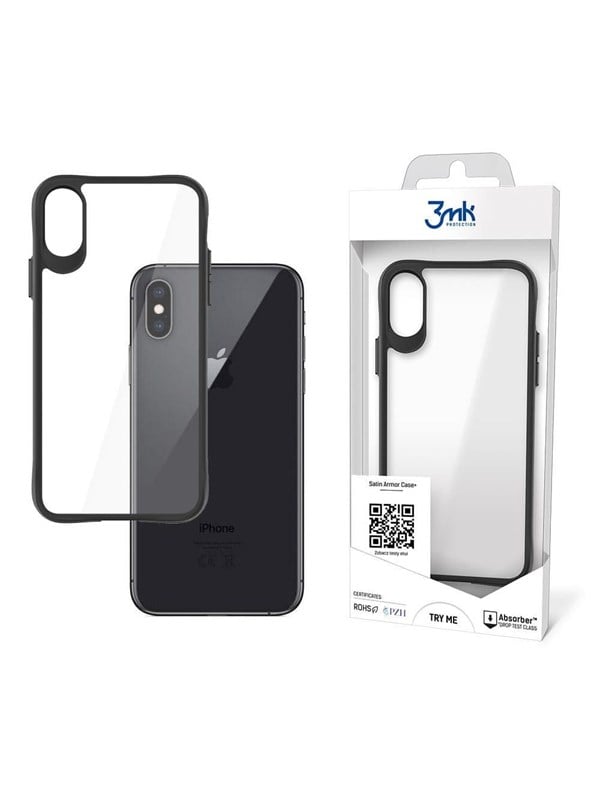3mk Satin Armor Case+ case for iPhone X / XS - transparent