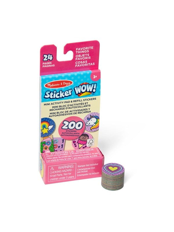 Melissa & Doug Sticker Wow! Mini Activity Pad & Refill Stickers : Favorite Things