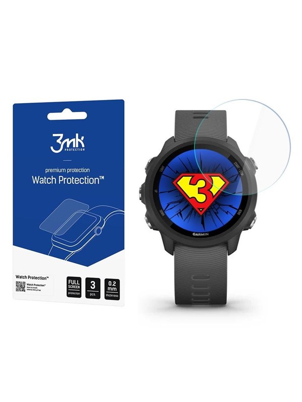 Image of 3mk Watch Protection v. FlexibleGlass hybrid glass on Garmin Forerunner 245