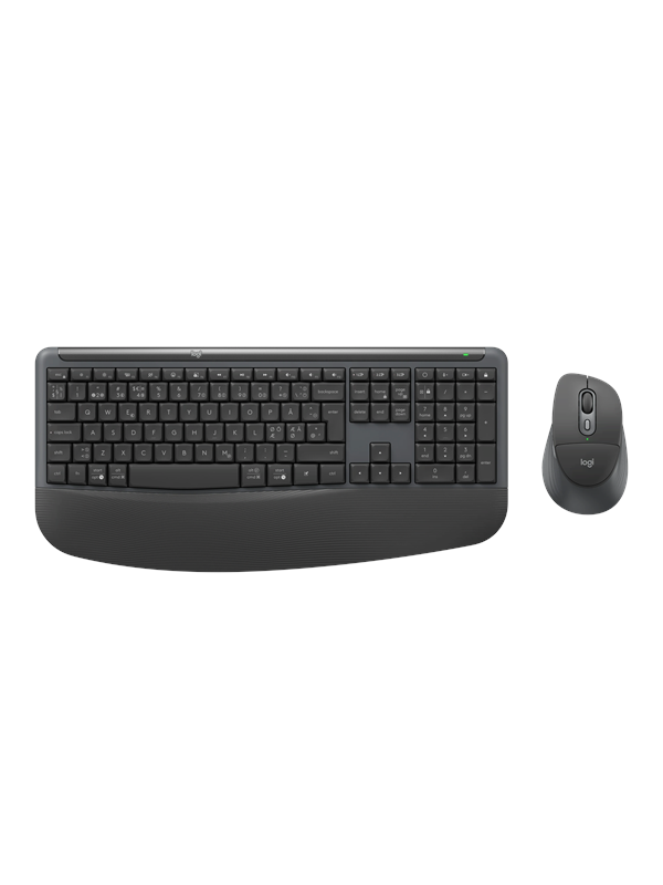 Logitech Signature Comfort Plus Combo MK880 (Graphite) - Tastatur & Maus Set - Full-Size - Nordic ISO - Grau