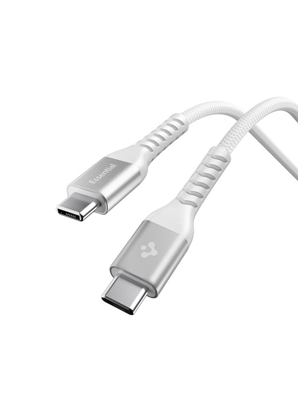Spigen Essential USB C to USB C 100W Fabric Cable - white EB10010CCA