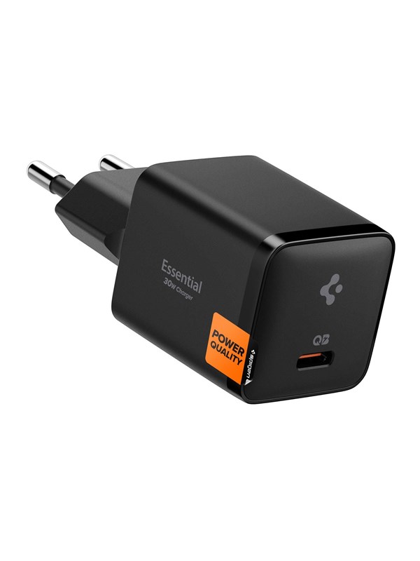 Spigen Netzladegerät EE301EU Essential, 30W, 3A, 1 x USB-C, Schwarz ACH09493