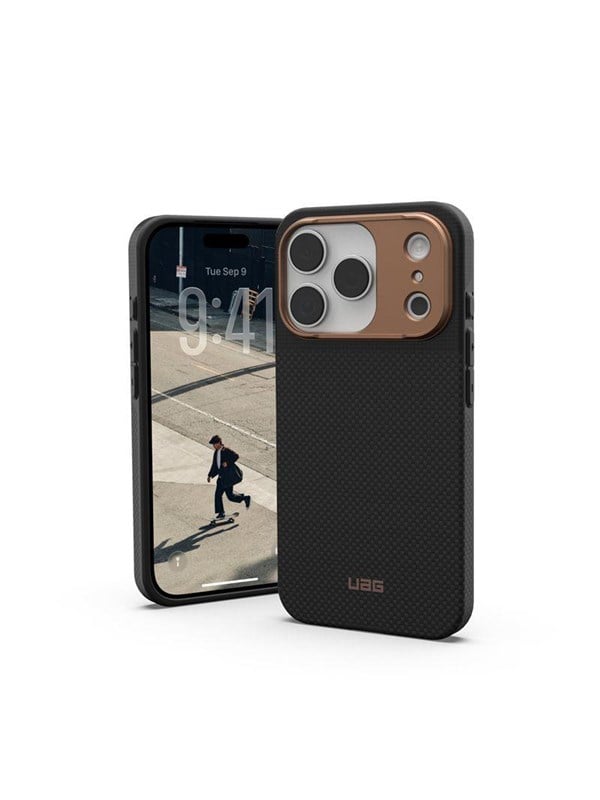 UAG Fibr Armr Kevlar Hülle mit MagSafe für das Apple iPhone 17 Pro - Graphite / Bronze