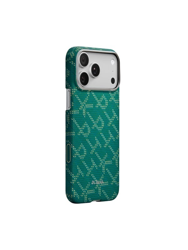 PITAKA Ultra-Slim Case - Monogram-Gold/Green - iPhone 17 Pro Max