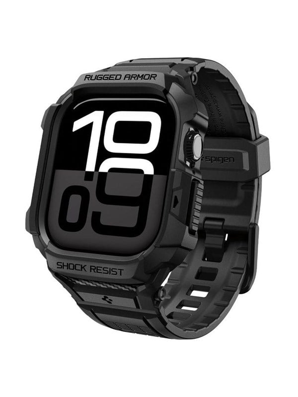 Spigen Rugged Armor Pro 2 - matte black - Apple Watch 11 46mm