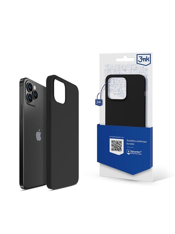 3mk Silicone Case for iPhone 12 Pro Max - black