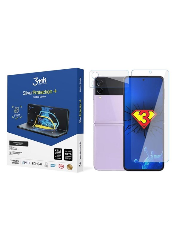 3MK Antimikrobielle Schutzfolie für Samsung Galaxy Z Flip 3 5G SilverProtection+ Folded Edition